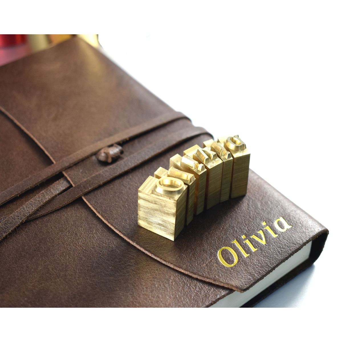 Embossed Medium Purple Genuine Leather Journal