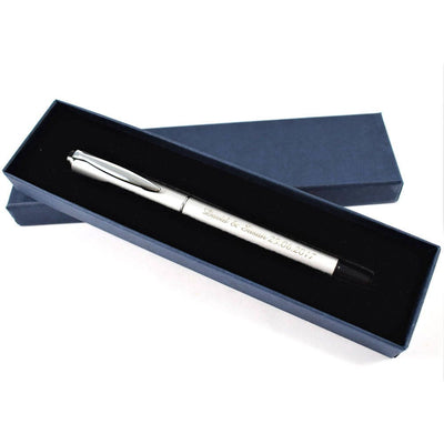 Personalised Pen, Engraved Pen - Engraved Silver Rollerball Pen, Great Graduation, Wedding Gift, Birthday Gift, Christmas Gift (MAG1 ROLLER)