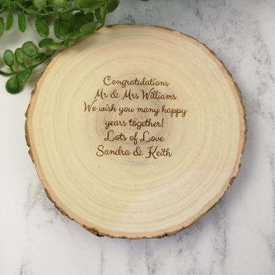 Personalised Tealight Wood Slice, Log Slice Tea Light Holder, Woodland Wedding , Rustic Wedding Decor, Home Decor, Country Wedding, Candle