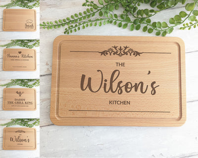 Personalised Cutting Board Engraved Wooden Chopping Boards - Cheeseboard, New Home Gift, Gift for Dad, Couples Gift