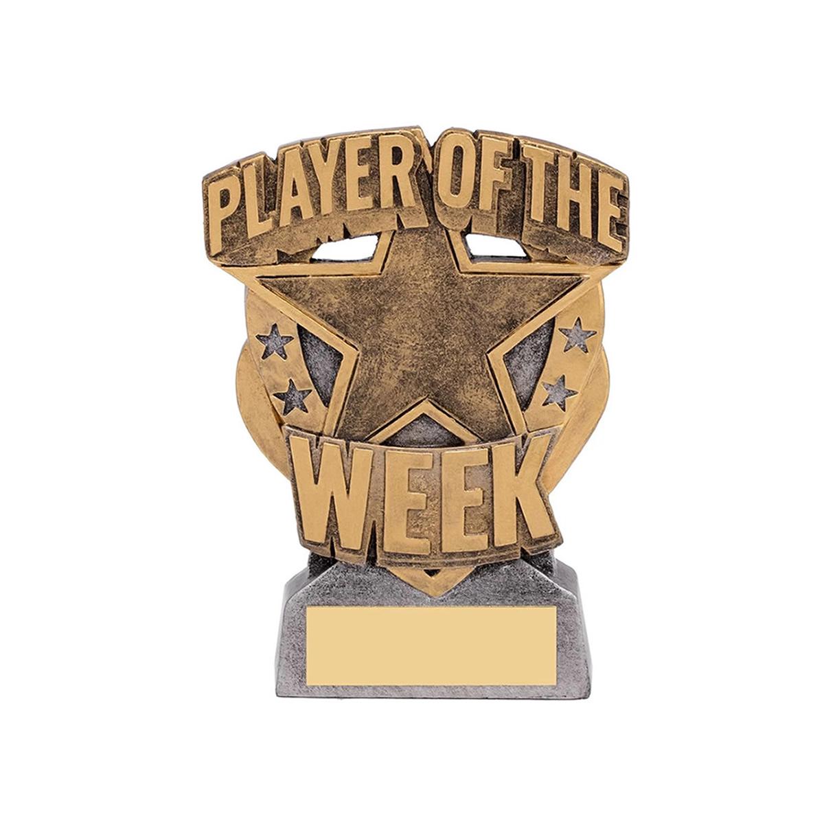 Personalised Gold Player of the Week Trophy, Personalised Sports Trophy, FREE ENGRAVING, Sports Awards, Player of the Week Star Trophy