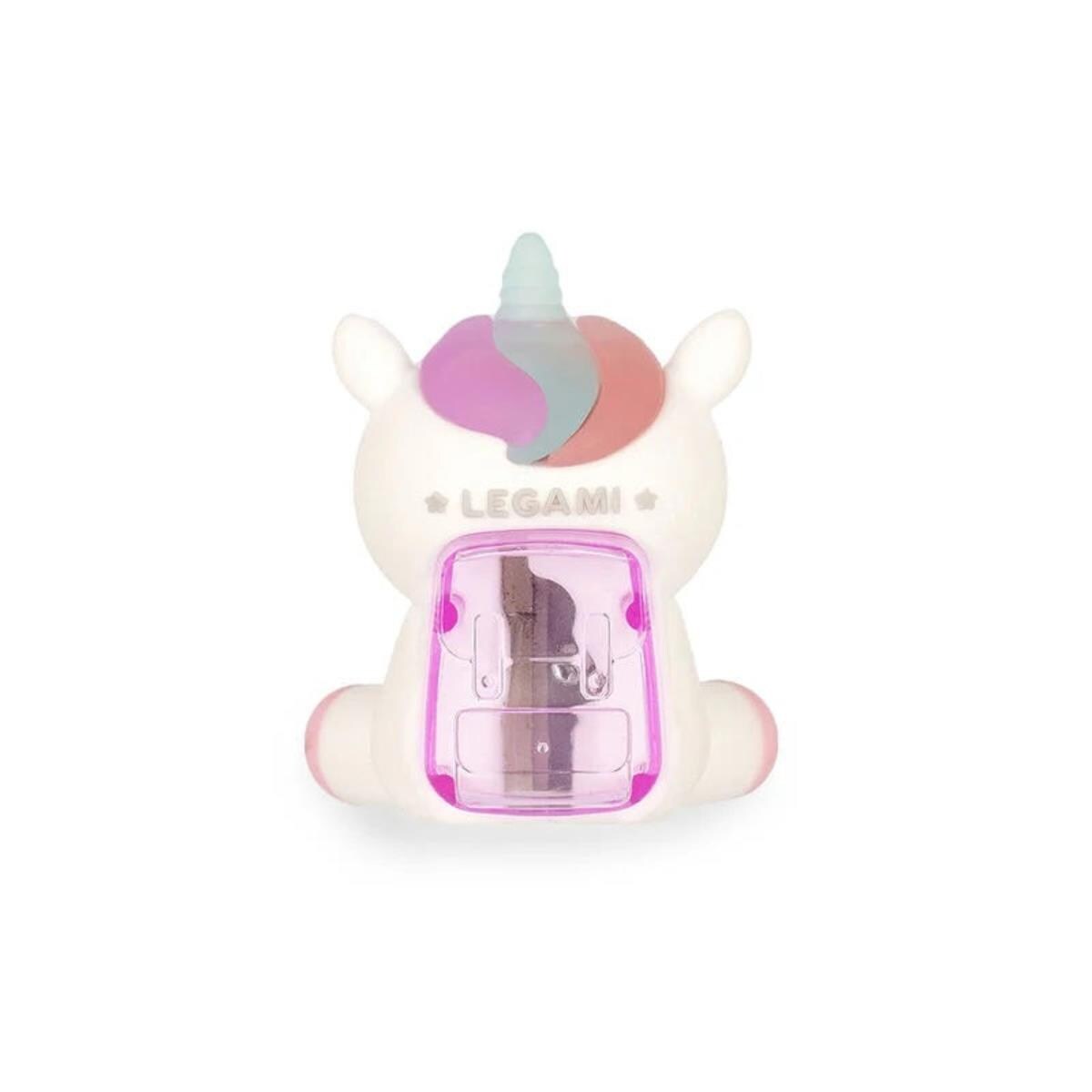 Legami Light-up Unicorn Pencil Sharpener With Container - Sharpening is Magic - Unicorn, Unicorn Pencil Sharpener, Legami Unicorn Stationery