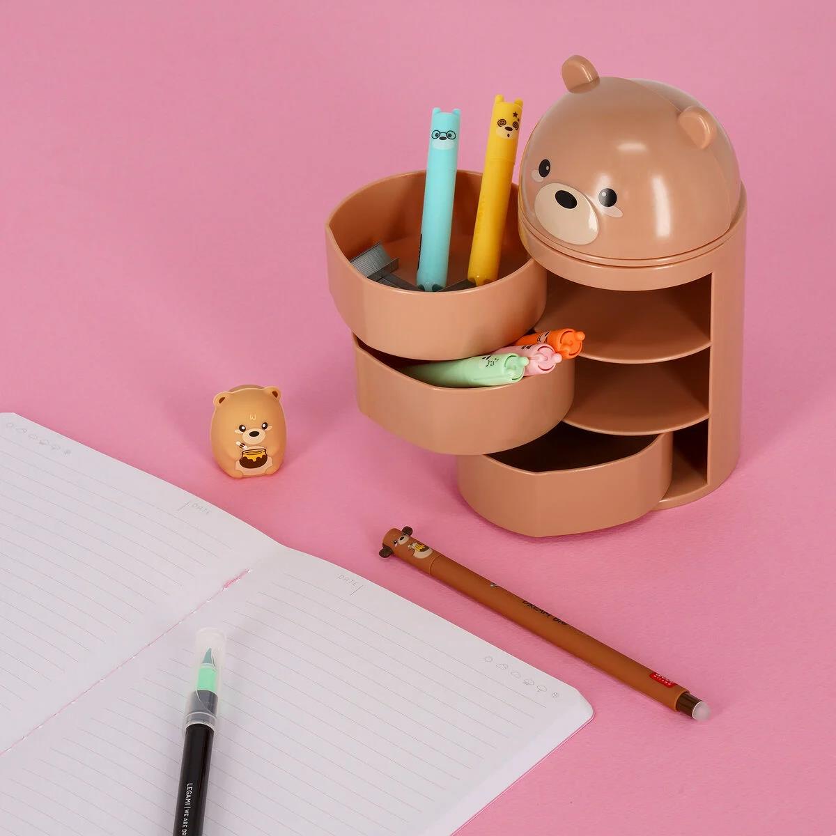 Legami Desk Organiser - Aww-rganiser - Teddy Bear, Teddy Bear Desk Tidy, Cute Desk Accessories, Desk Organiser, Desk Tidy, Legami Teddy Bear