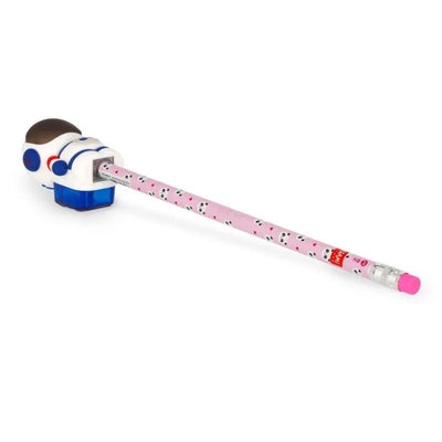 Legami Light-up Space Pencil Sharpener With Container - Sharpening is Magic - Space, Astronaut Pencil Sharpener, Legami Space Stationery