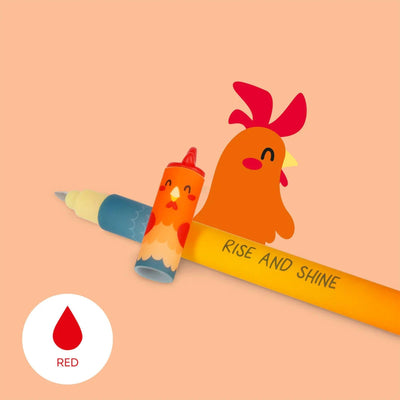Legami Farm Animal Pens, Sweet Farm Animal Erasable Gel Pen Set of 4 - Cow, Pig, Donkey, Rooster, Legami Pens, Gel Pens