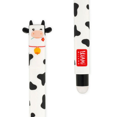 Legami Farm Animal Pens, Sweet Farm Animal Erasable Gel Pen Set of 4 - Cow, Pig, Donkey, Rooster, Legami Pens, Gel Pens