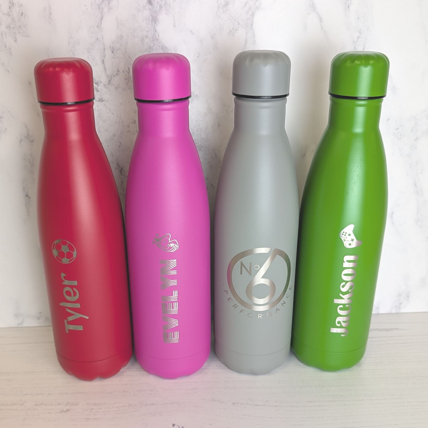 Personalised Water Bottle - Engraved Insulated Metal Bottle 500ml