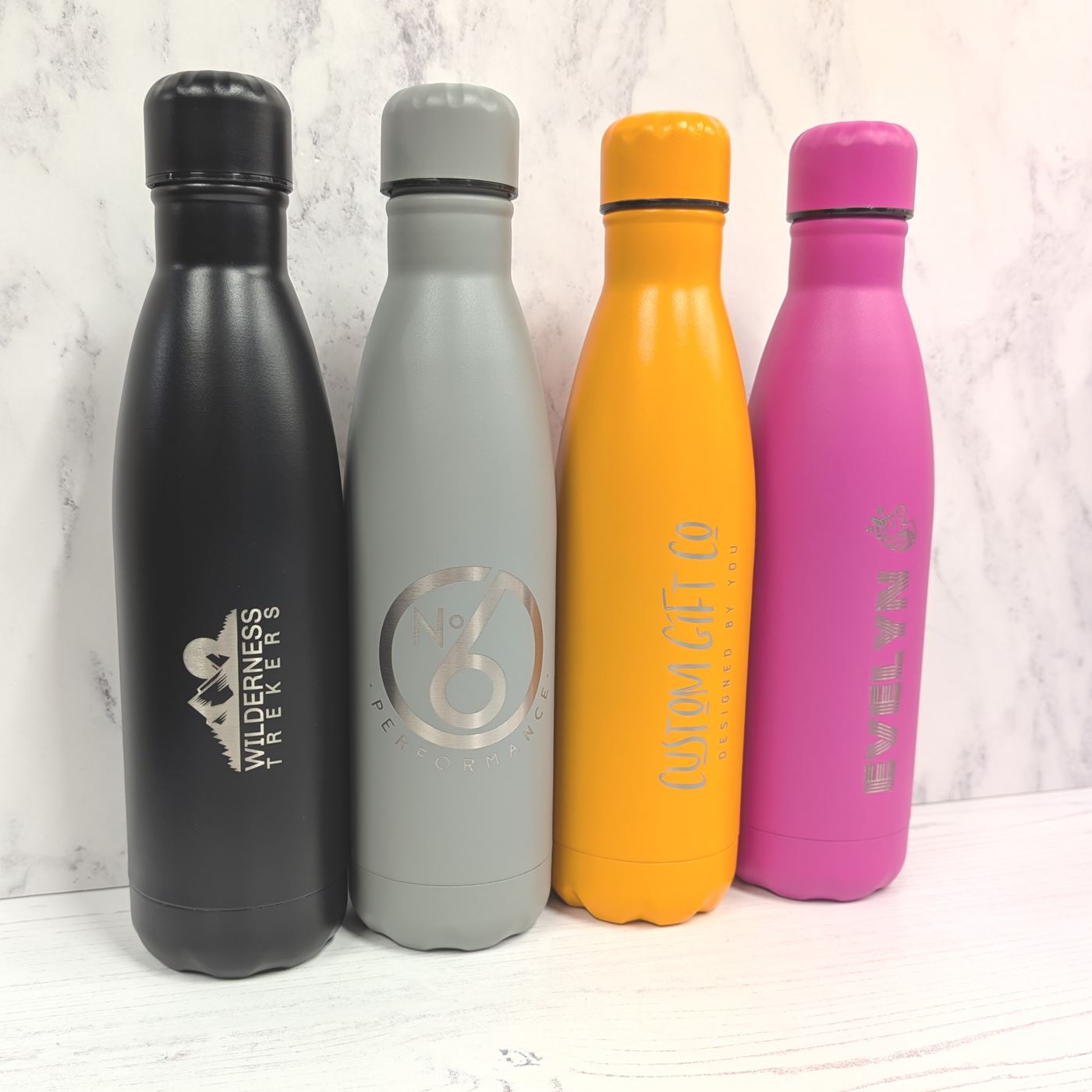 Personalised Water Bottle - Engraved Insulated Metal Bottle 500ml
