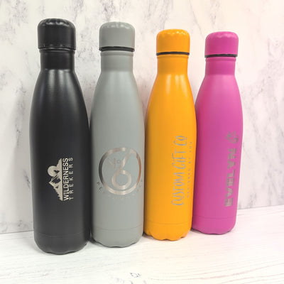 Personalised Water Bottle - Engraved Insulated Metal Bottle 500ml