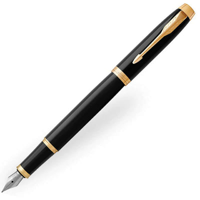 Personalised Parker IM Fountain Pen - Black With Gold Trim