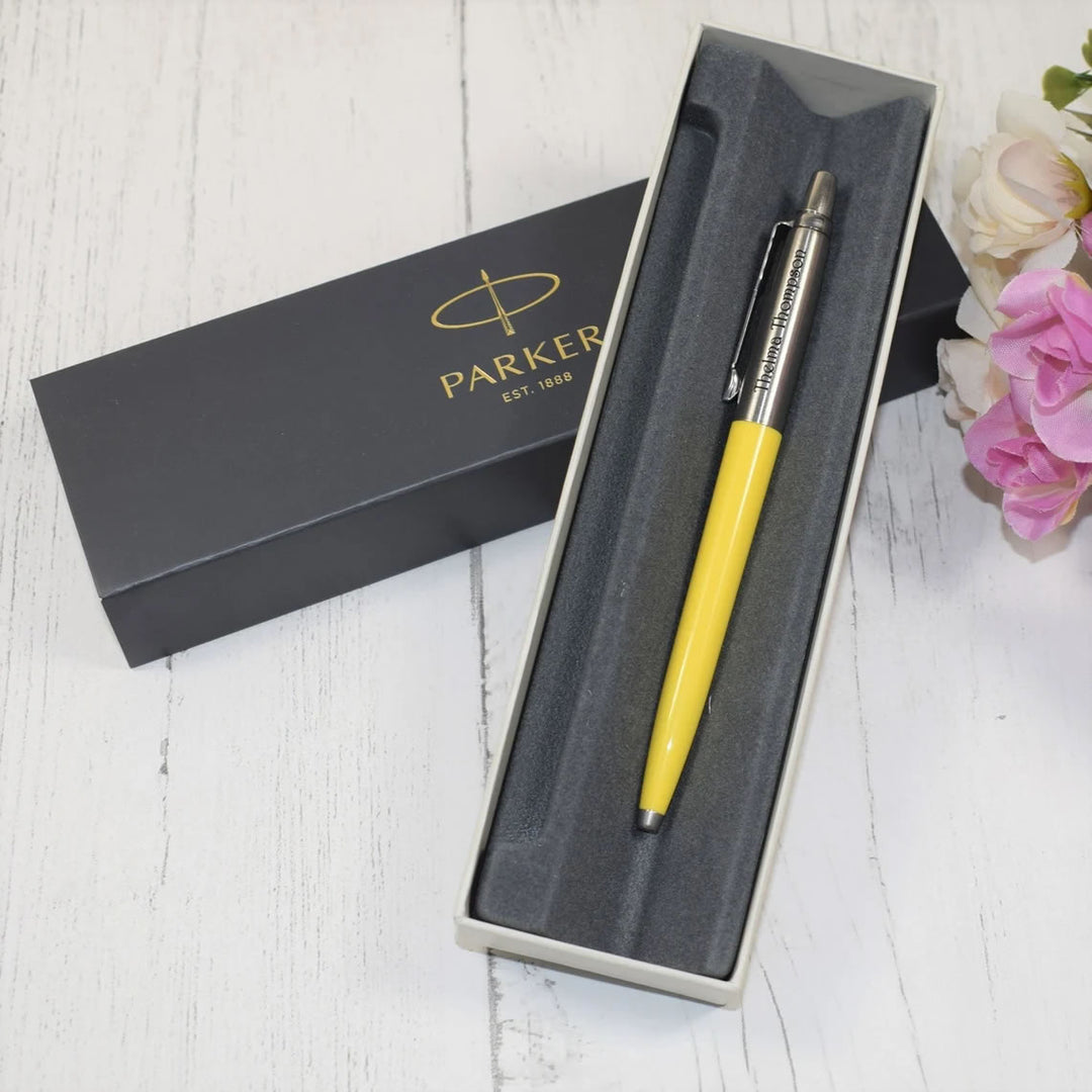 Personalised Originals Yellow Parker Jotter Pen – Custom Gift Co