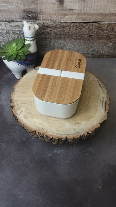 Personalised Bamboo Lunch Box