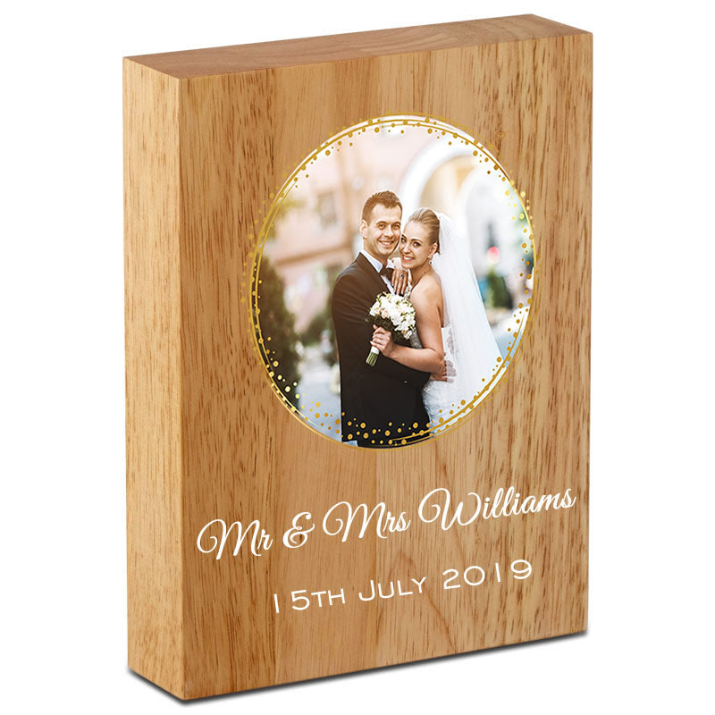 Bespoke Printed Wedding Day Photo Block