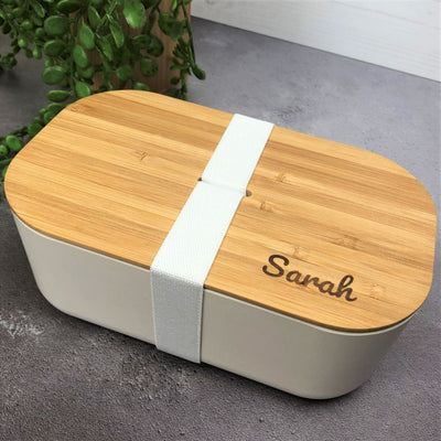 Personalised Bamboo Lunch Box