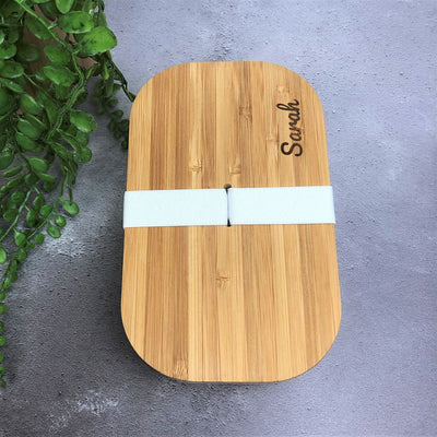Personalised Bamboo Lunch Box