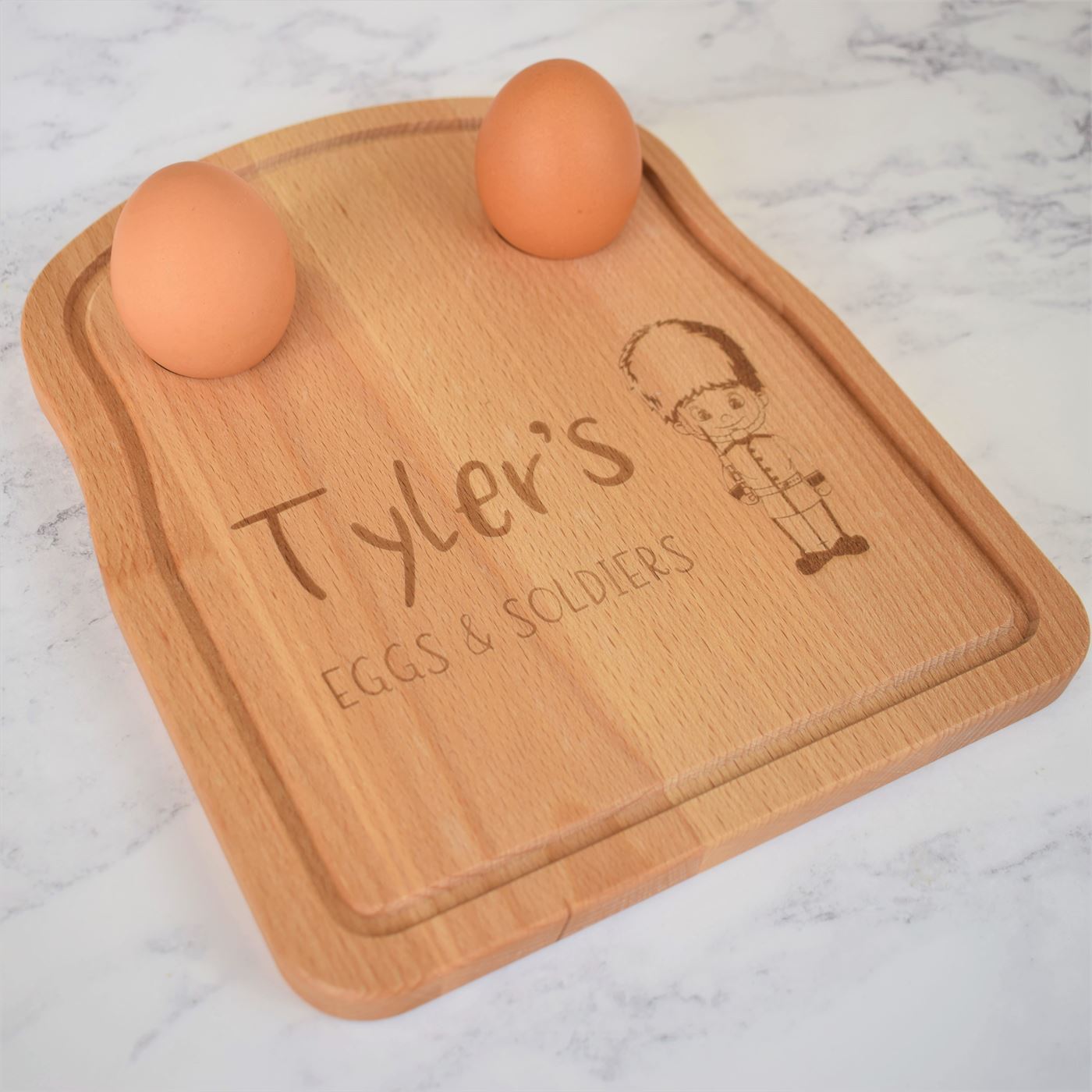 Personalised Egg & Toast Breakfast Board - Solider