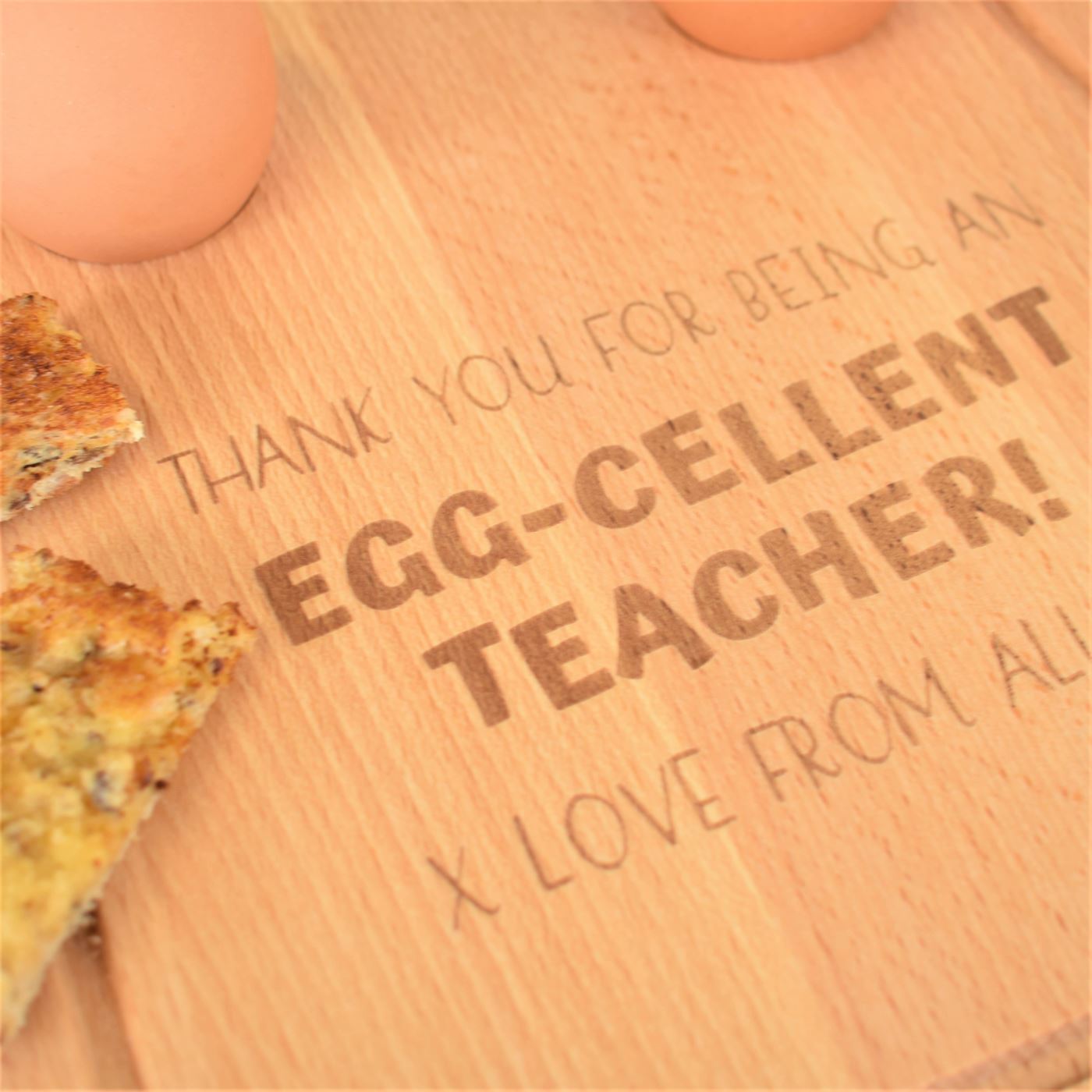 Personalised Egg & Toast Breakfast Board - Teacher