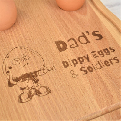 Personalised Egg & Toast Breakfast Board - Army