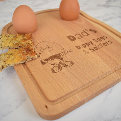 Personalised Egg & Toast Breakfast Board - Army