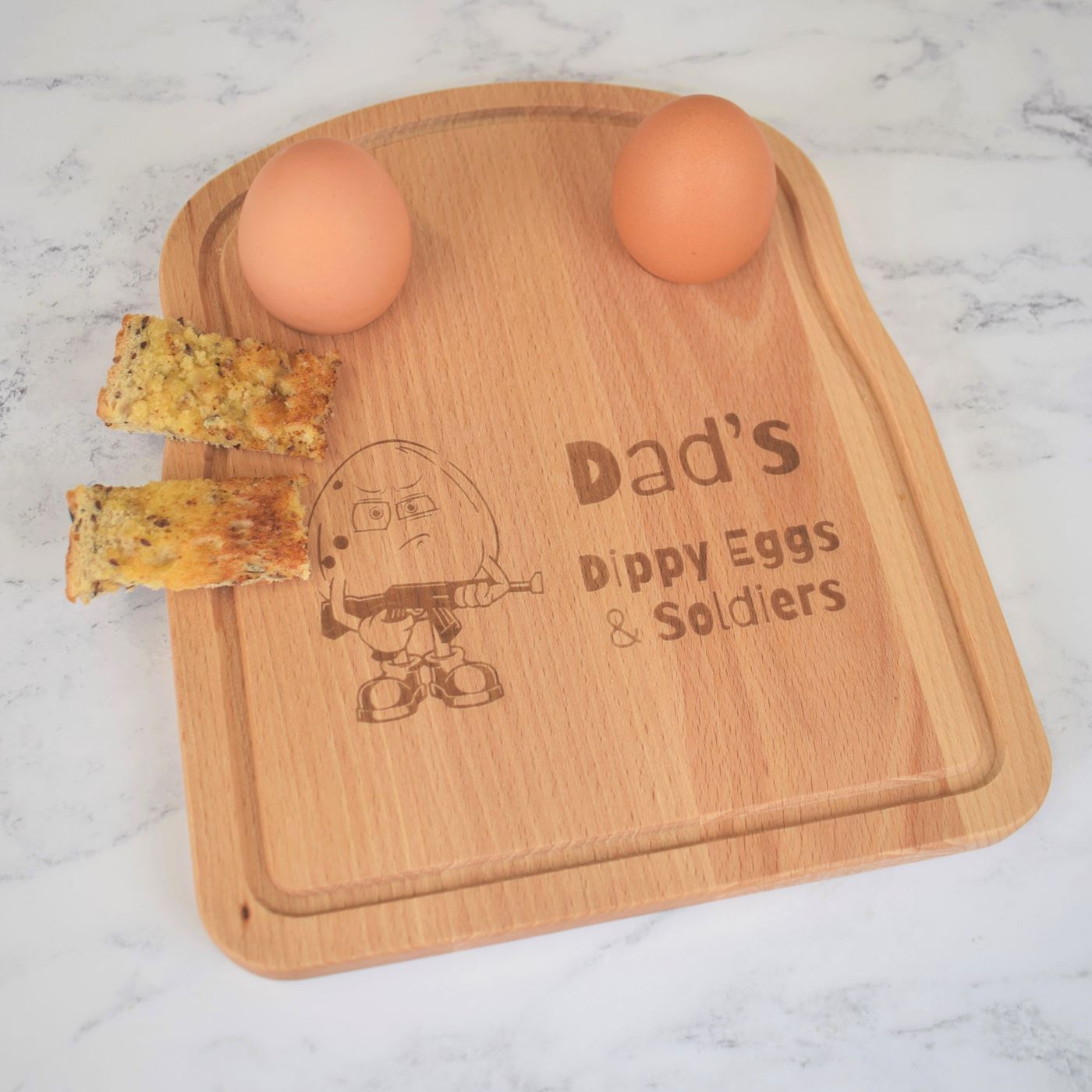 Personalised Egg & Toast Breakfast Board - Army