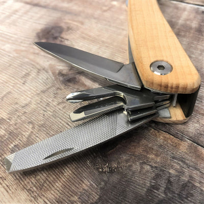 Personalised Multi Tool With Beech Wood Handles