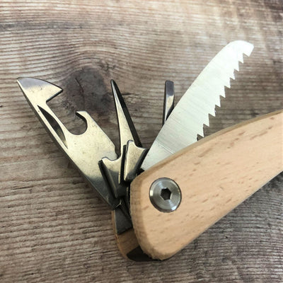 Personalised Multi Tool With Beech Wood Handles