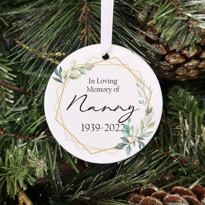Personalised Remembrance Christmas Bauble - In loving Memory