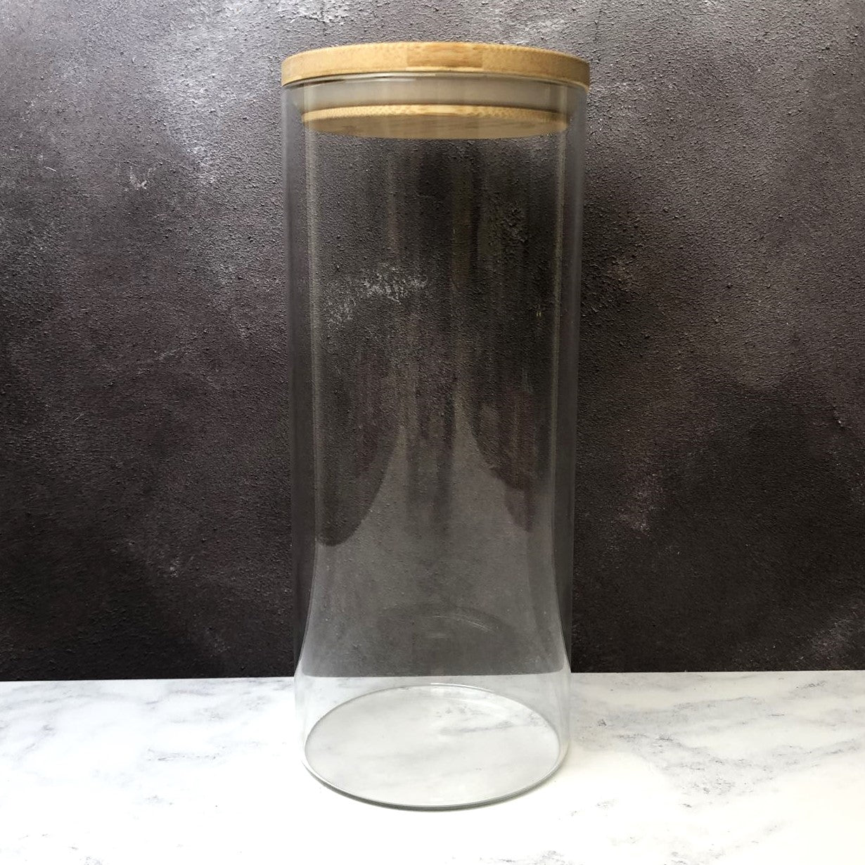 Personalised Glass Dog Treat Jar with Bamboo Lid | Paws