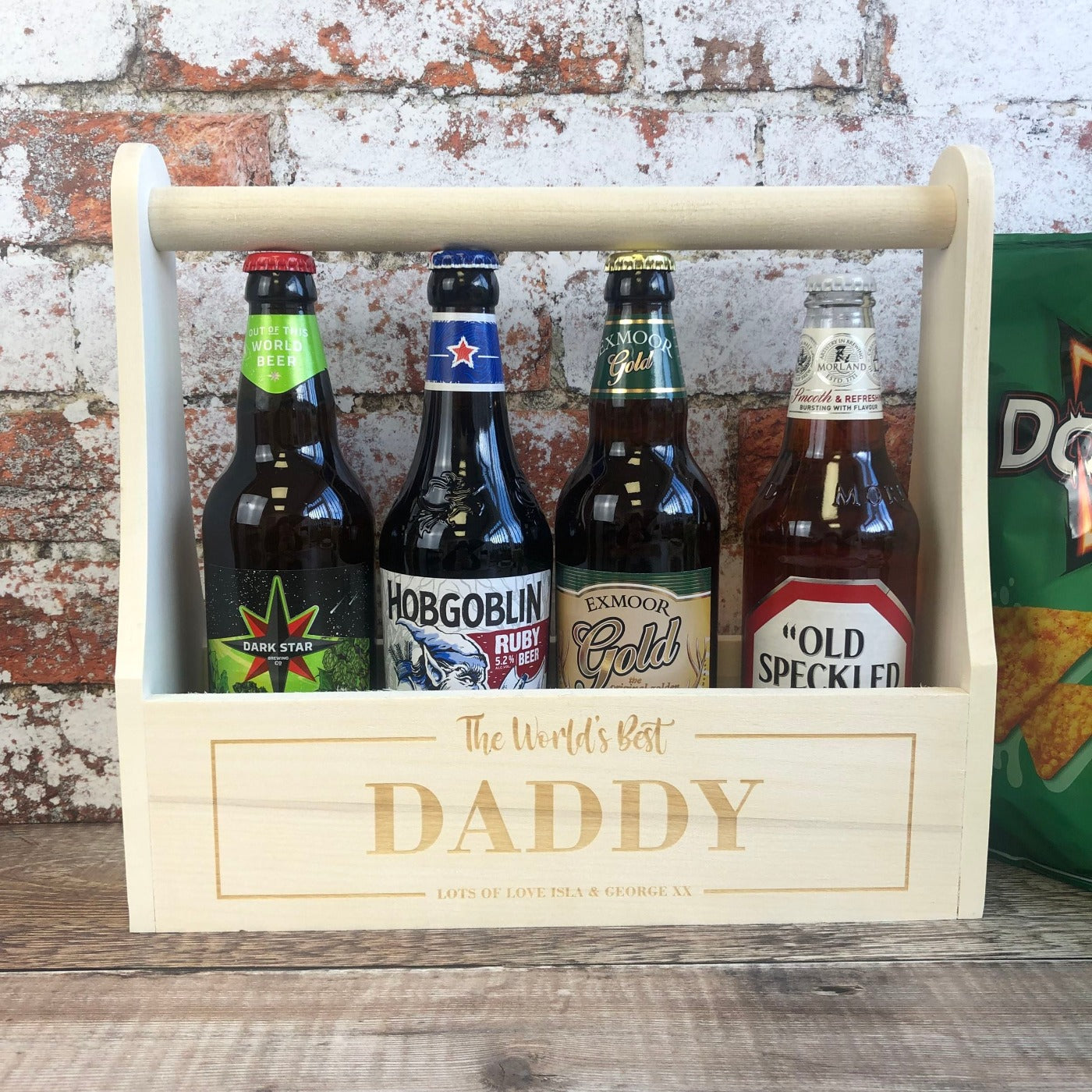 Personalised Wooden Beer Carrier - The World's Best