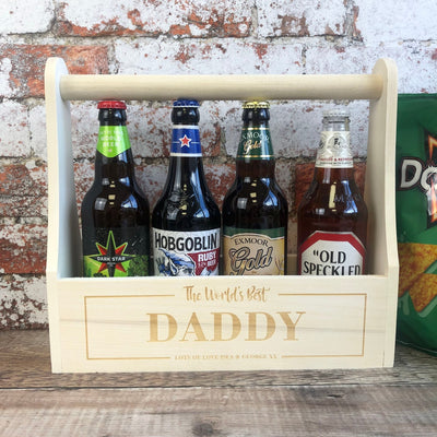 Personalised Wooden Beer Carrier - The World's Best