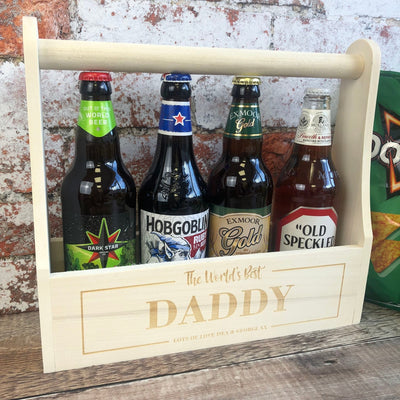 Personalised Wooden Beer Carrier - The World's Best