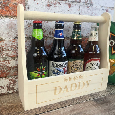 Personalised Wooden Beer Carrier - The World's Best