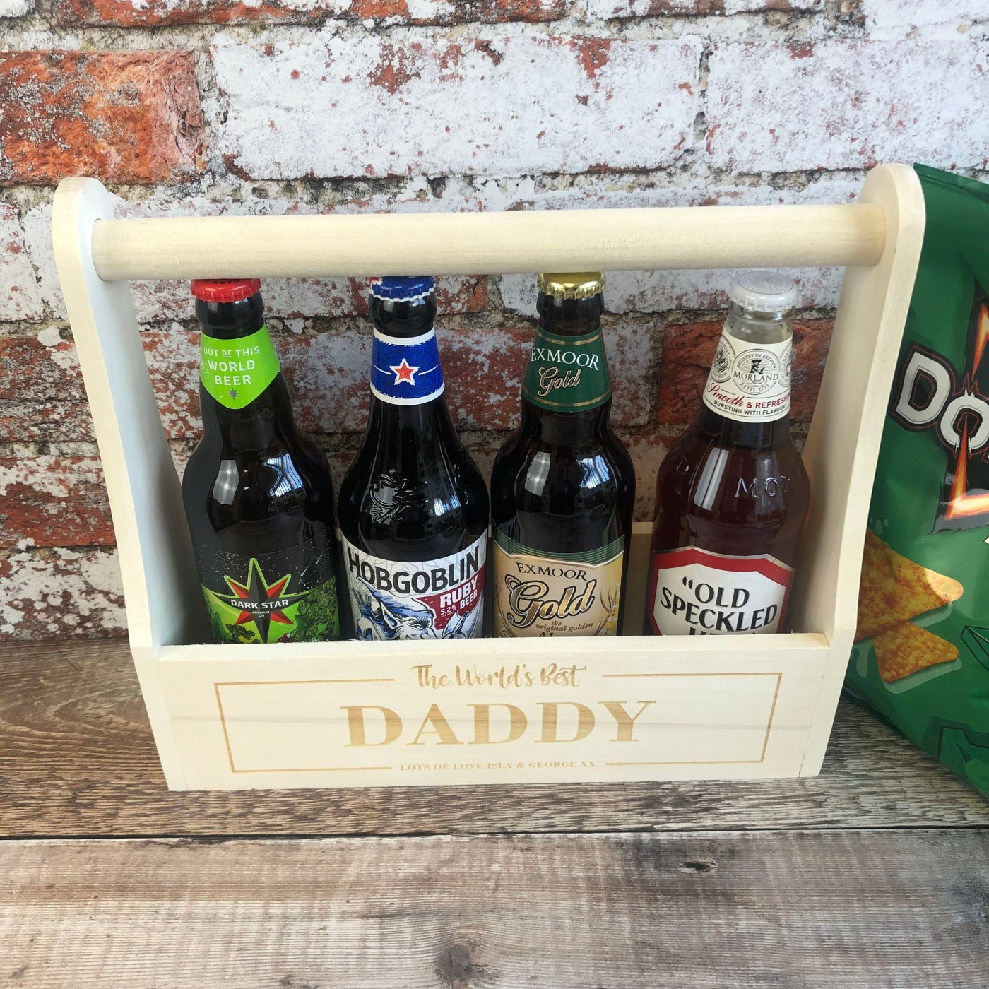 Personalised Wooden Beer Carrier - The World's Best