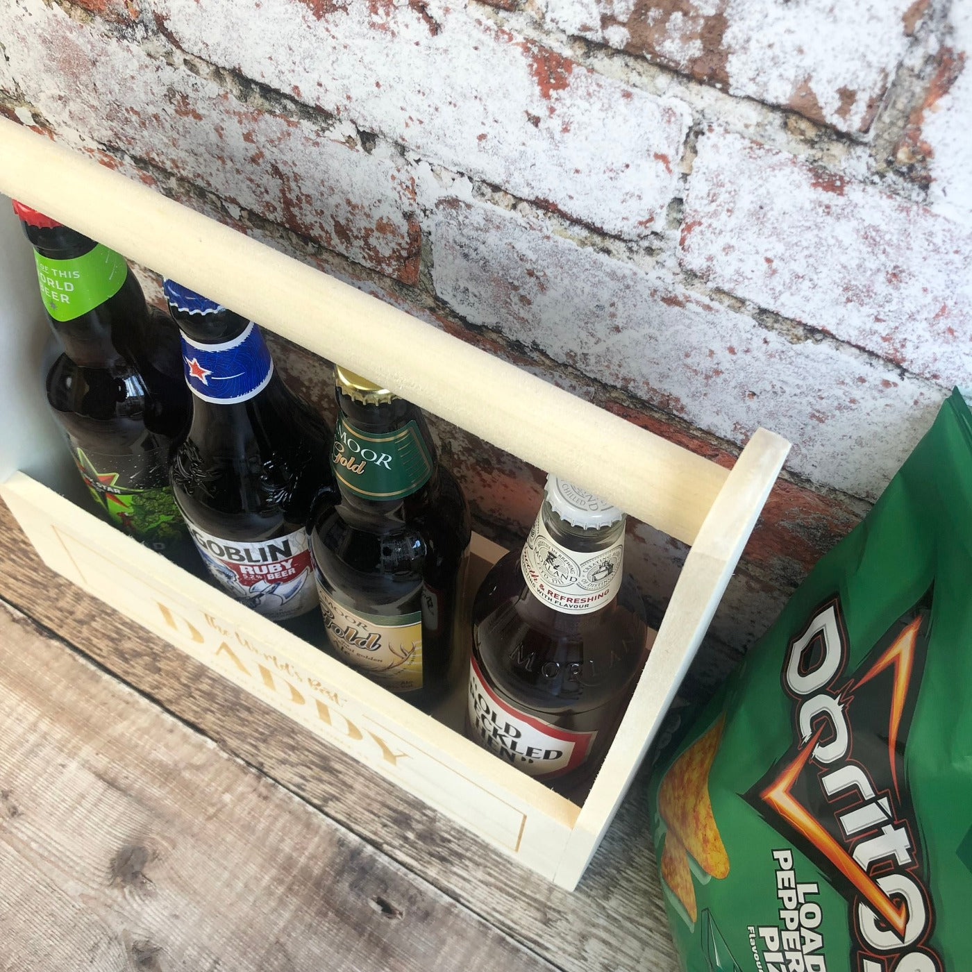 Personalised Wooden Beer Carrier - The World's Best