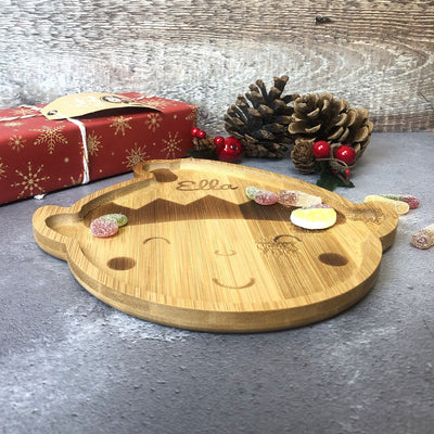 Personalised Bamboo Christmas Plate for Children - Elf