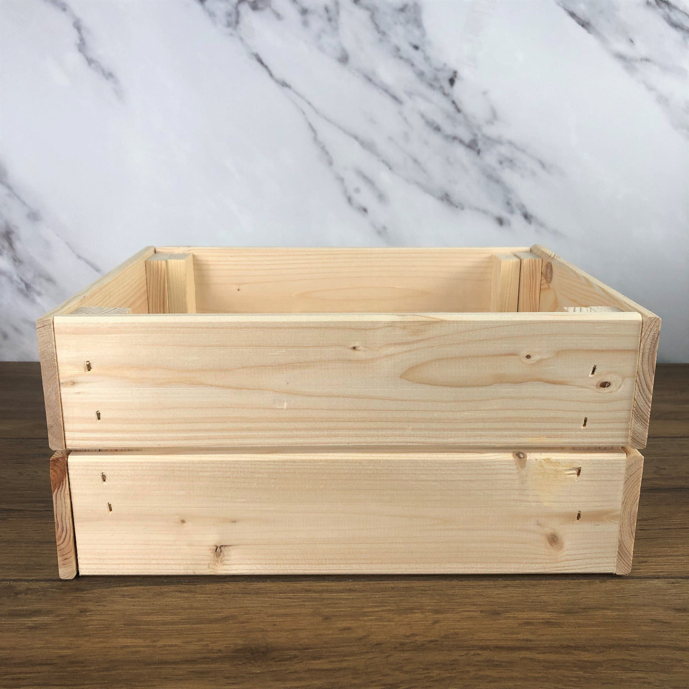 Personalised Solid Pine Flat Pack Slatted Crate - Easter Bunny