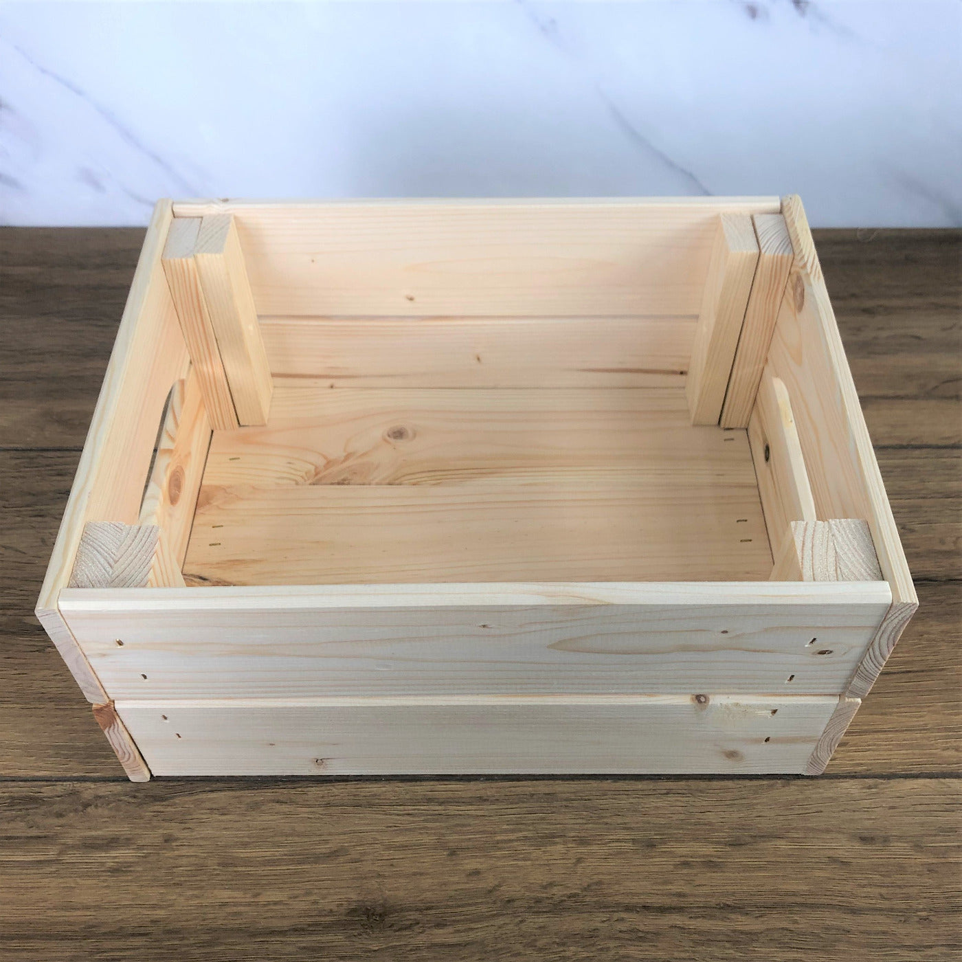 Personalised Solid Pine Flat Pack Slatted Crate - Easter Bunny