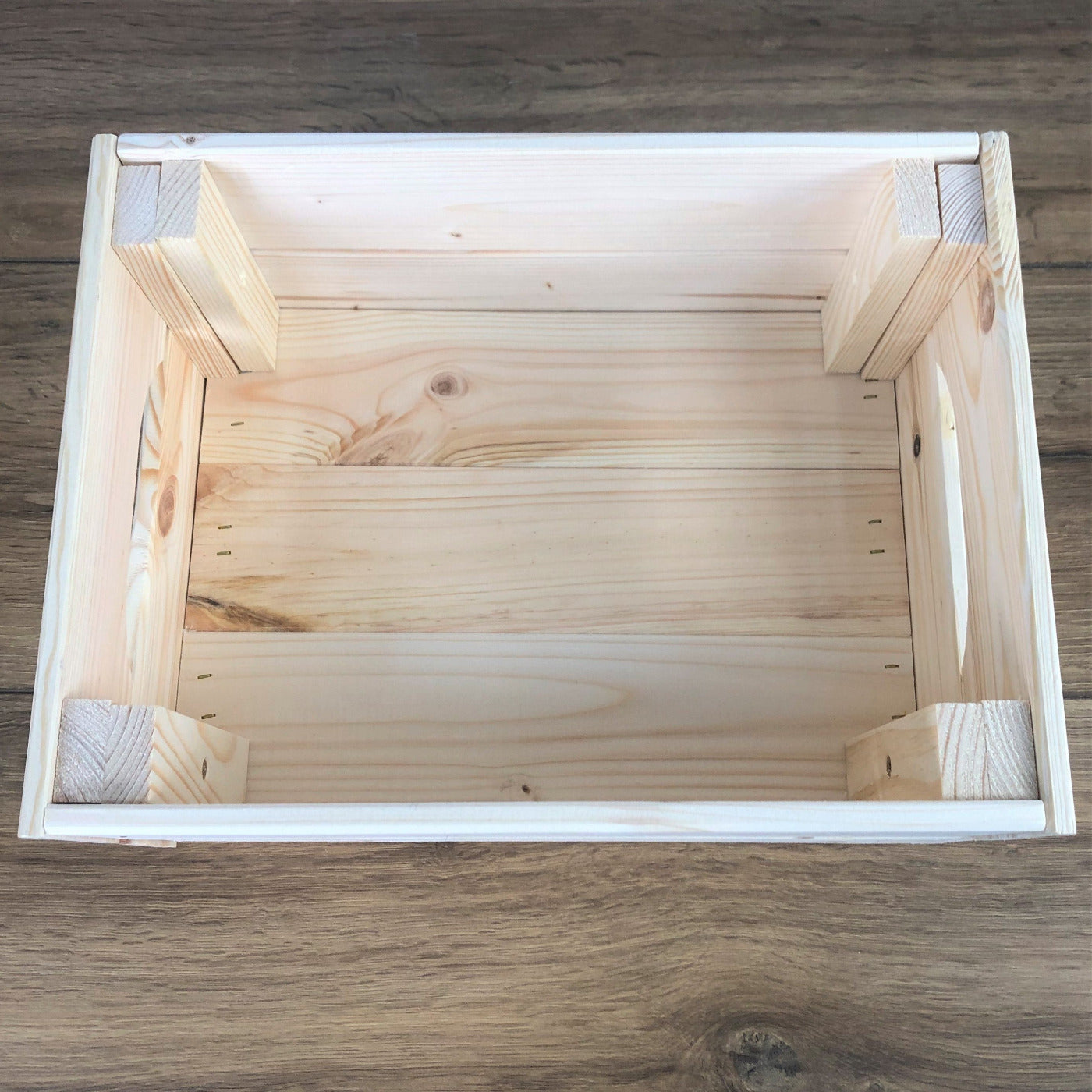 Personalised Solid Pine Flat Pack Slatted Crate - Easter Bunny