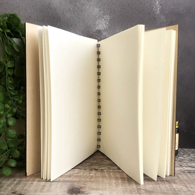 Personalised Birthday A5 Wood Cover Spiral Bound Plain Notepad