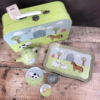 Personalised Kids Tea Set - Farmyard Friends 