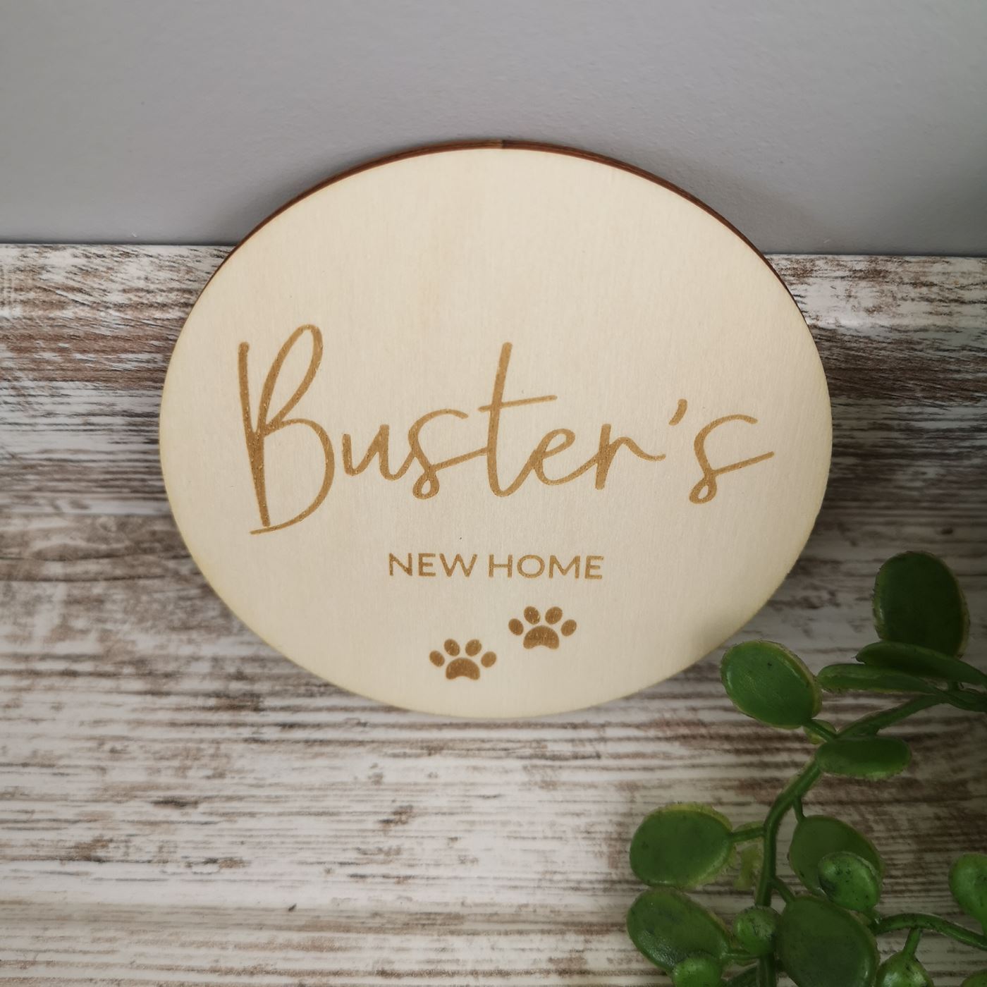 Personalised New Dog Announcement Wooden Sign - New Puppy