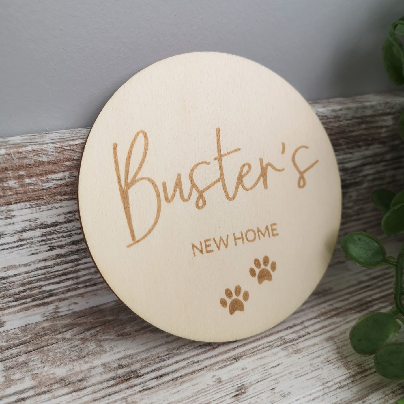 Personalised New Dog Announcement Wooden Sign - New Puppy