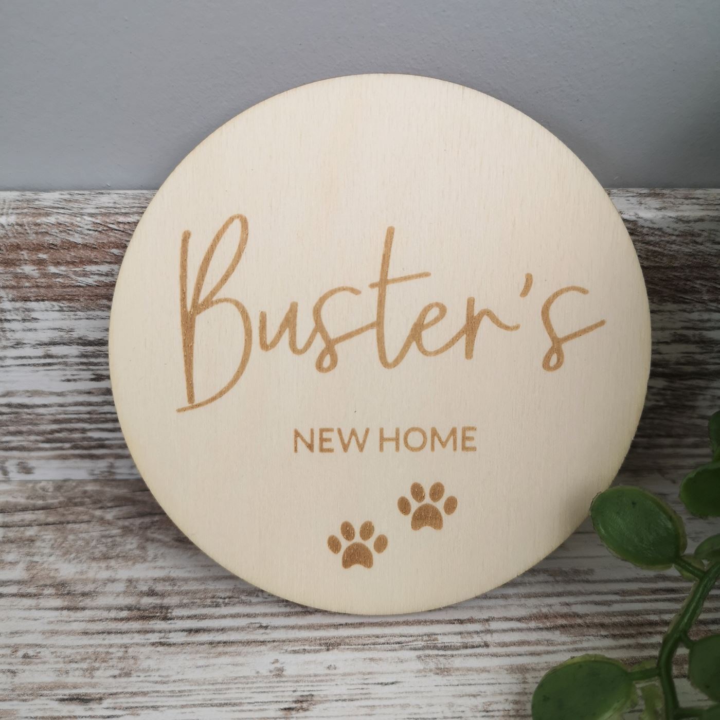 Personalised New Dog Announcement Wooden Sign - New Puppy