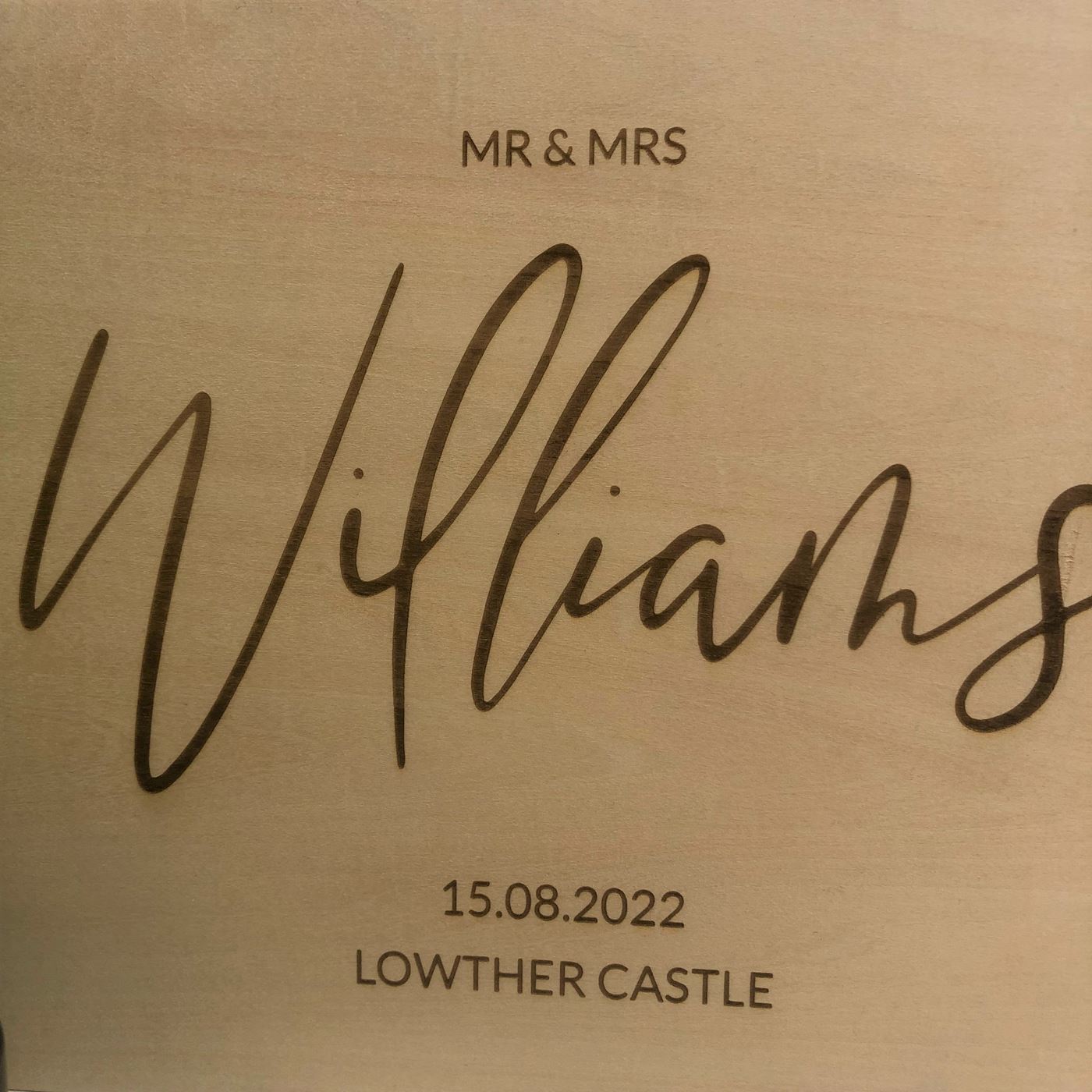Personalised Wooden A4 Wedding Guest Book - Name