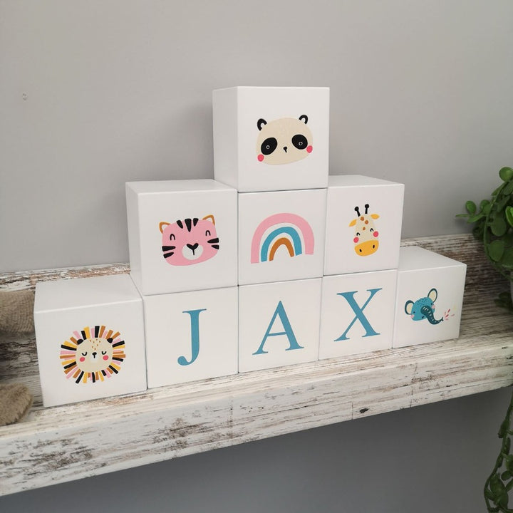 White wooden blocks clearance