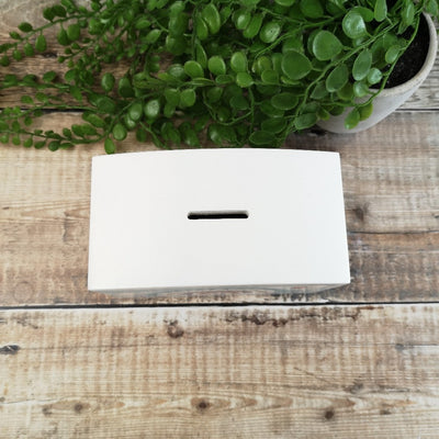 Personalised Solid Wood Luxury Money Box With Rainbow