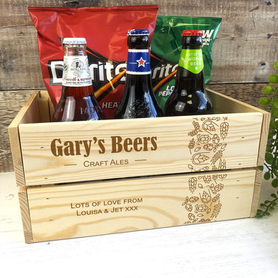 Personalised Wooden Crate - Beer Hop