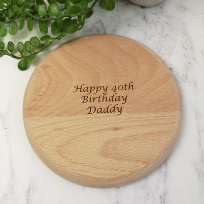 Personalised Beech Wooden Key Tray - Dad's Keys