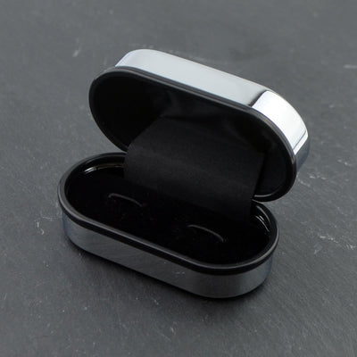Engraved Triangular Cufflinks - Initials With Heart