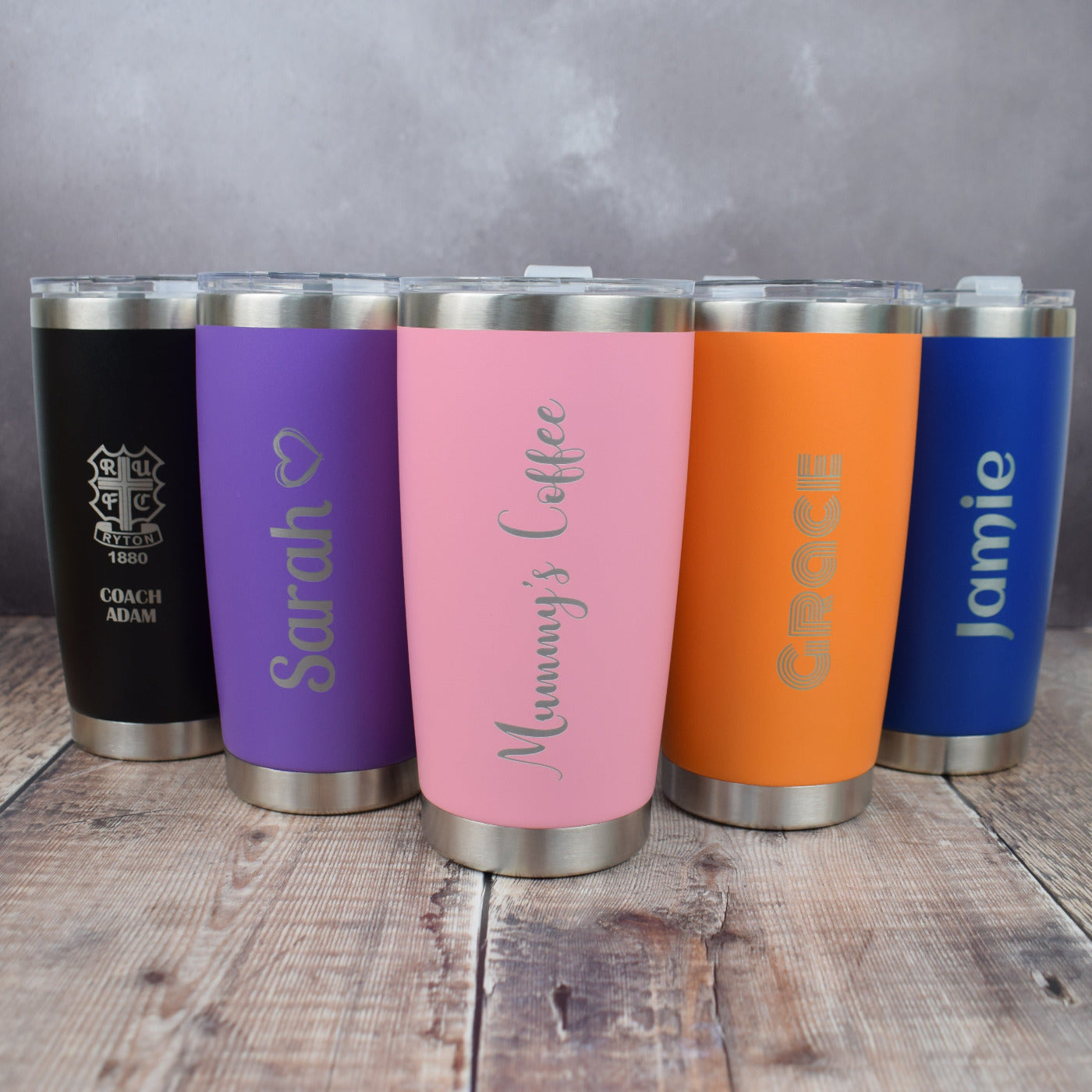 Personalised Travel Mug Metal Coffee Hot or Cold 500ml